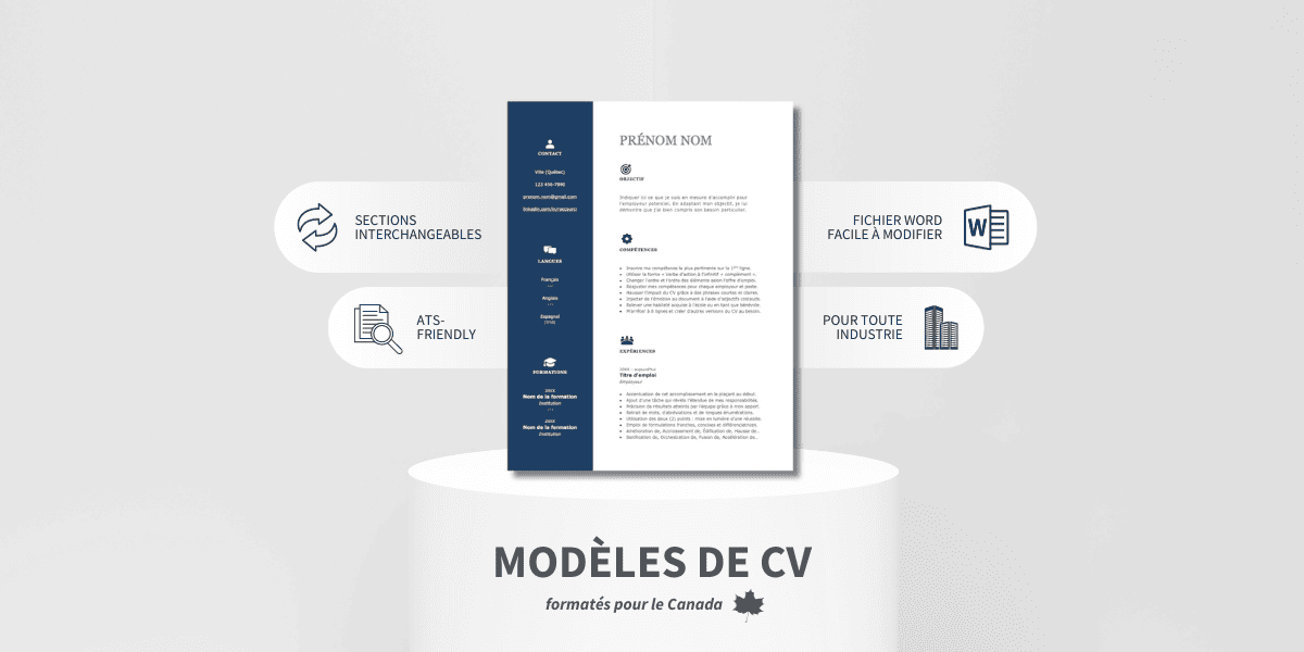 Modèles de CV qui plaisent aux recruteurs [Québec]
