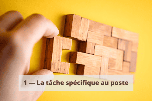 1 — La tâche spécifique au poste