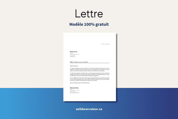 Modèle de lettre de motivation gratuit