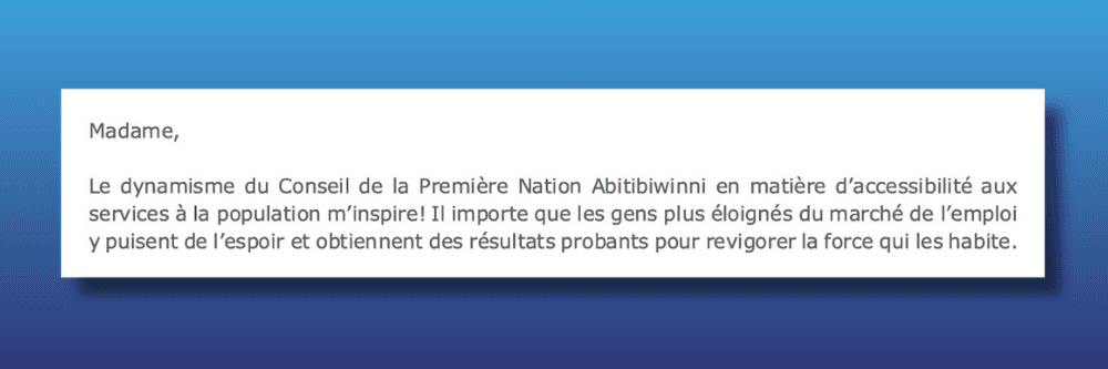 Exemple d'émotion en introduction d'une lettre de motivation.