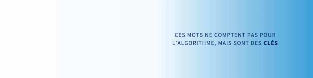 Ces mots dans une bannière LinkedIn ne comptent pas dans l’algorithme, mais ils sont « clés ».
