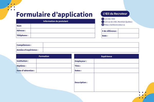 entrer les informations de ton CV dans les champs?