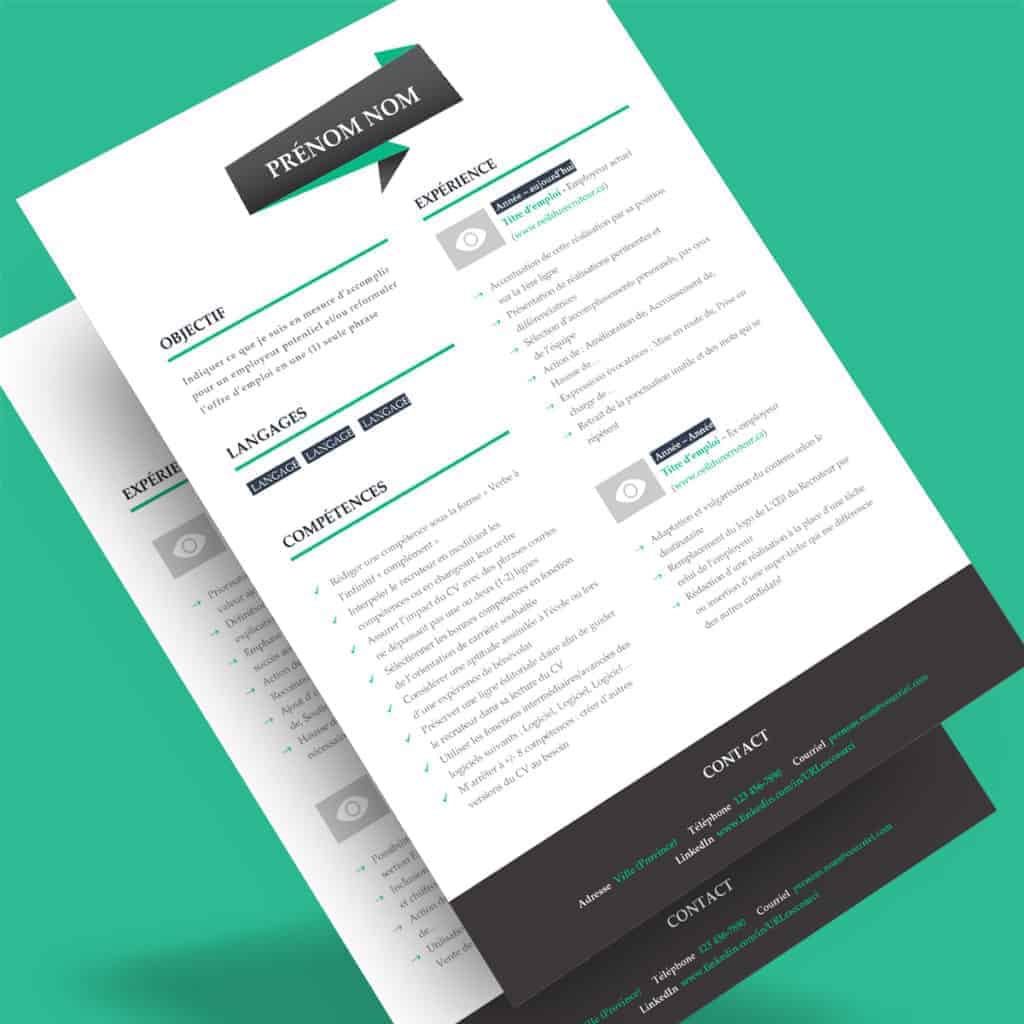 modeles de cv quebec